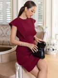 Đầm đỏ peplum cánh tiên [LM x ND] 