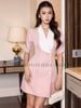  Đầm vest hồng 