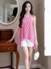  Set áo caro đỏ quần ngắn 