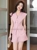  Set áo quần hồng cổ sen 