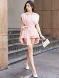  Set áo quần hồng vai xếp ly [TÂM x ND] 