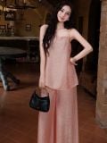  [TẶNG NÓN] Set áo hai dây quần suông 