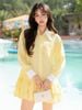  Đầm babydoll sơ mi caro vàng [TÂM x ND] 