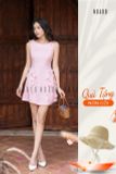  [TẶNG NÓN] Đầm hồng phối tua rua [TÂM x ND] 