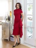  Đầm đỏ cổ cao vạt xéo [MN x ND] 