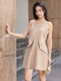  Đầm nâu cổ yếm [TÂM x ND] 