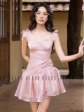  Đầm hồng voan cúp ngực [TÂM x ND] 