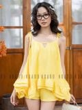  Set áo quần vàng tùng bèo [TÂM x ND] 