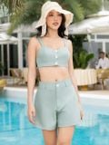  Set áo quần xanh croptop [TÂM x ND] 