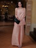 [TẶNG NÓN] Set áo hai dây quần suông 