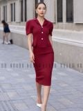  Set áo váy đỏ bút chì [LM x ND] 