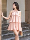  Đầm cổ yếm xếp tầng [TÂM x ND] 