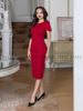  Đầm đỏ cổ tròn [MN x ND] 