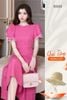  [TẶNG NÓN] Đầm hồng sen phối ren 