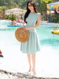  Đầm cổ thuyền dây rút vai [TÂM x ND] 
