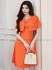  Đầm cam ngắn tay 