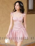  Đầm hồng voan cúp ngực [TÂM x ND] 