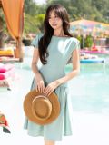  Đầm cổ thuyền dây rút vai [TÂM x ND] 