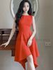  Đầm cam xếp tùng [GIANG x ND] 