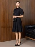  Đầm đen phối dập ly tùng 