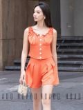  Set áo quần cam nhún ngực [TÂM x ND] 