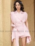  Set áo quần hồng vai xếp ly [TÂM x ND] 