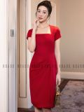  Đầm đỏ tà xếp 