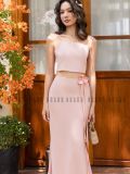  Set áo crotop váy đuôi cá hồng [TÂM x ND] 
