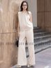  Set áo quần nude xếp ly cổ [TÂM x ND] 