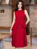  Đầm đỏ peplum 
