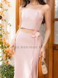  Set áo crotop váy đuôi cá hồng [TÂM x ND] 