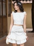 Set áo váy chấm bi nhún vai [TÂM x ND] 