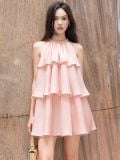  Đầm cổ yếm xếp tầng [TÂM x ND] 