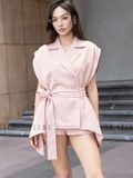  Set áo quần hồng vai xếp ly [TÂM x ND] 