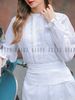  Set áo váy trắng phối ren 