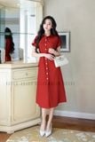  Đầm sơ mi đỏ 