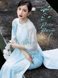  Áo dài Thiên Thanh 