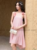  Đầm hồng phối dây hoa [TÂM x ND] 
