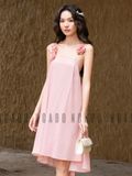  Đầm hồng phối dây hoa [TÂM x ND] 