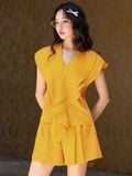  Set áo tầng vàng quần short [TÂM x ND] 
