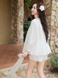  Set áo quần trắng babydoll 