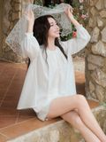  Set áo quần trắng babydoll 