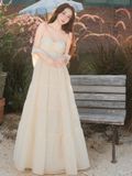 Đầm 2 dây maxi tùng nhún 