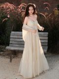  Đầm 2 dây maxi tùng nhún 