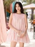  Đầm hồng babydoll tùng nhún [TÂM x ND] 