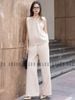  Set áo quần nude xếp ly cổ [TÂM x ND] 