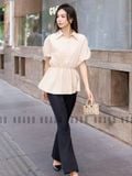  Set áo nude nhún eo quần đen [TÂM x ND] 