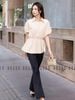  Set áo nude nhún eo quần đen [TÂM x ND] 