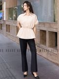  Set áo nude nhún eo quần đen [TÂM x ND] 