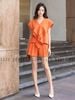  [TẶNG TÚI] Set áo tầng cam quần short 